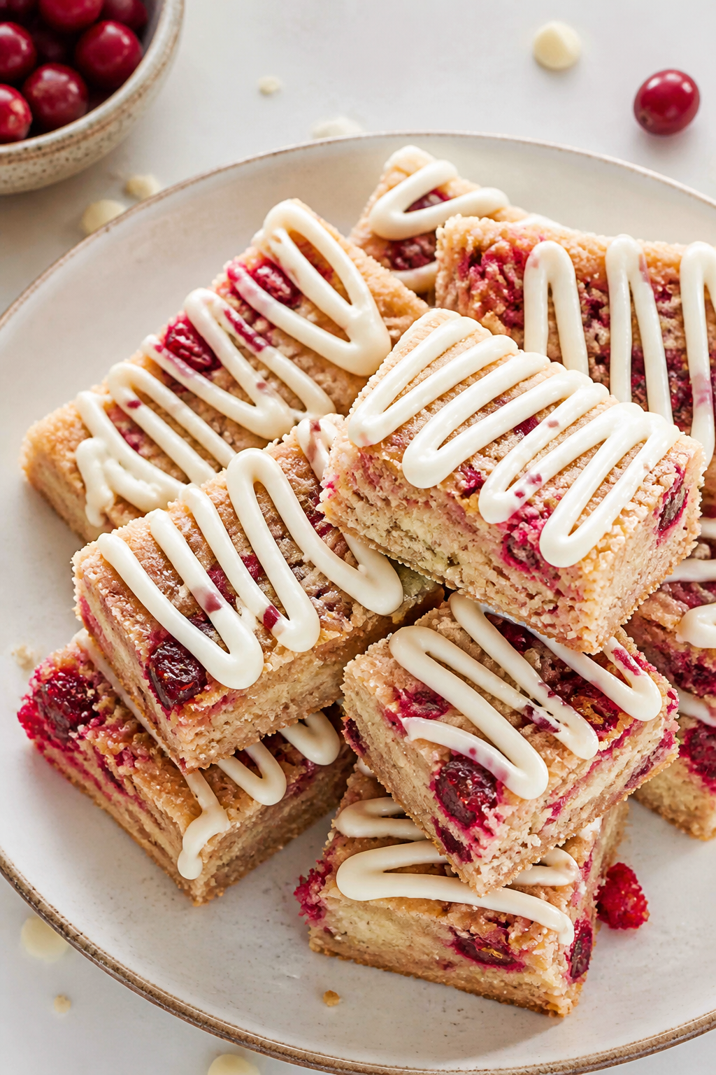 White Chocolate Cranberry No-Bake Quick Bars