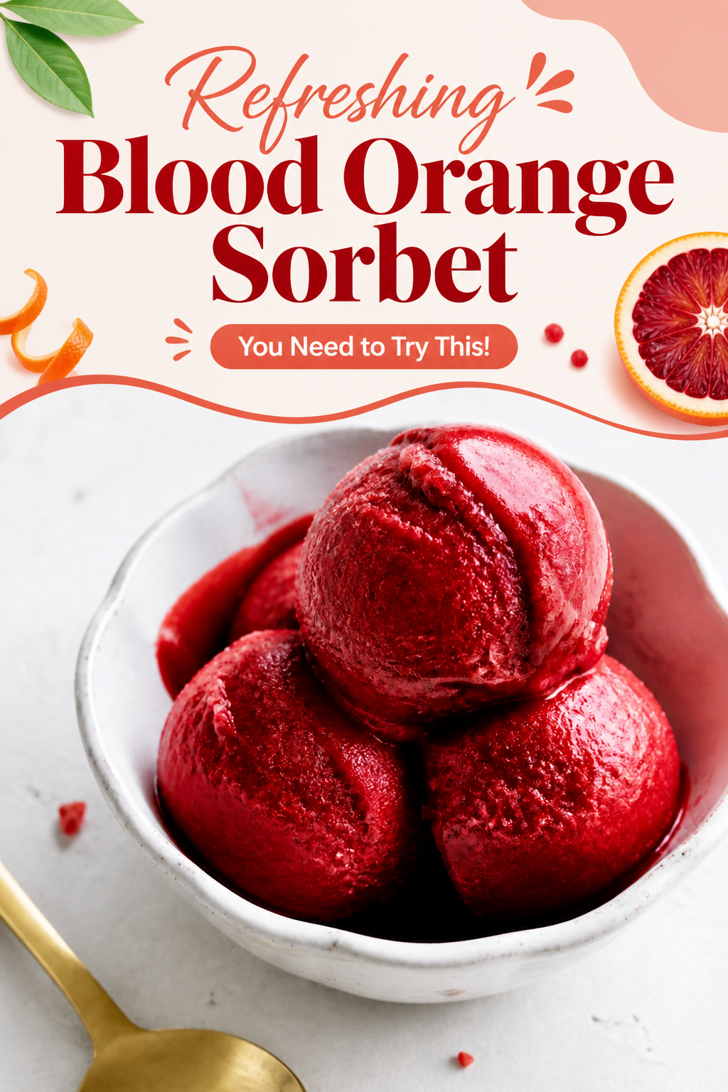 Zesty Blood Orange Sorbet Recipe