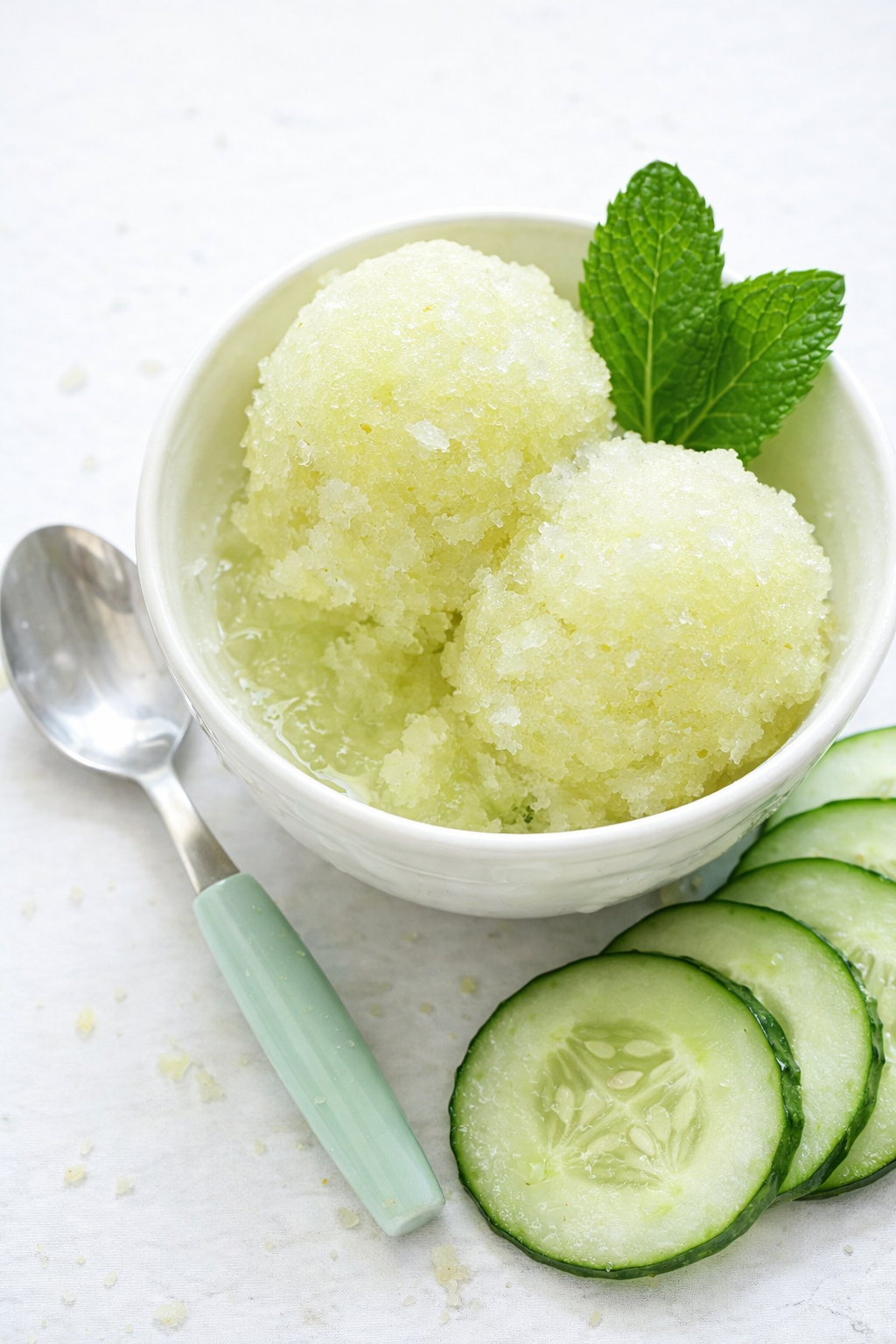 Zesty Cucumber Lime Frozen Dessert