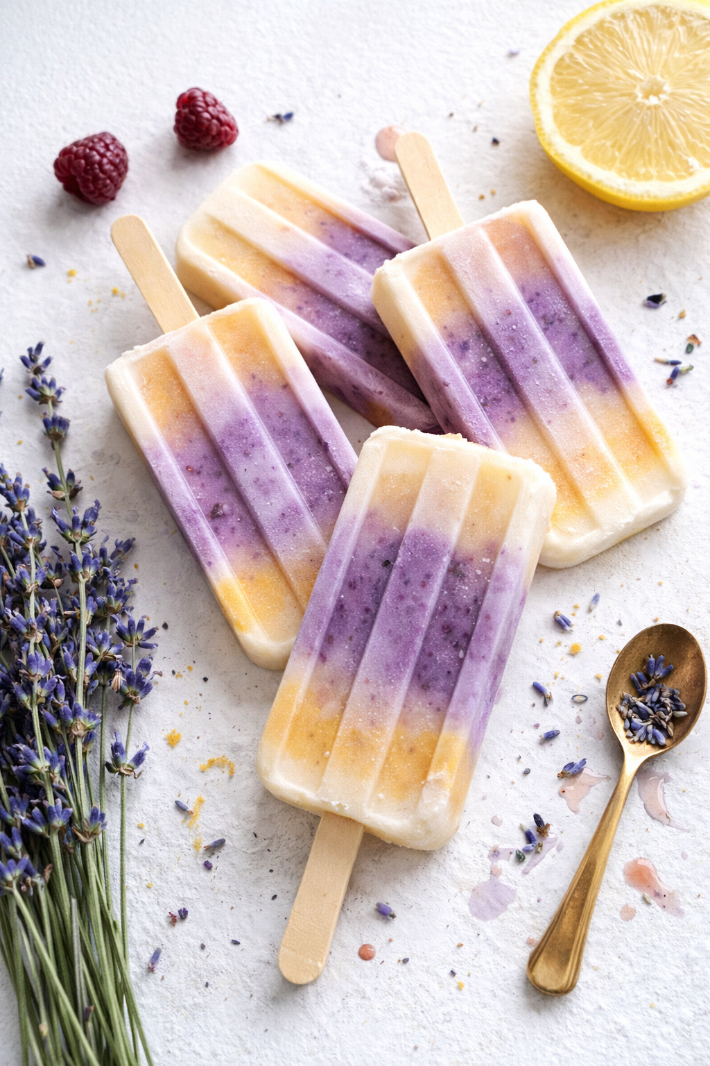 Zesty Lavender Lemonade Popsicle Treats
