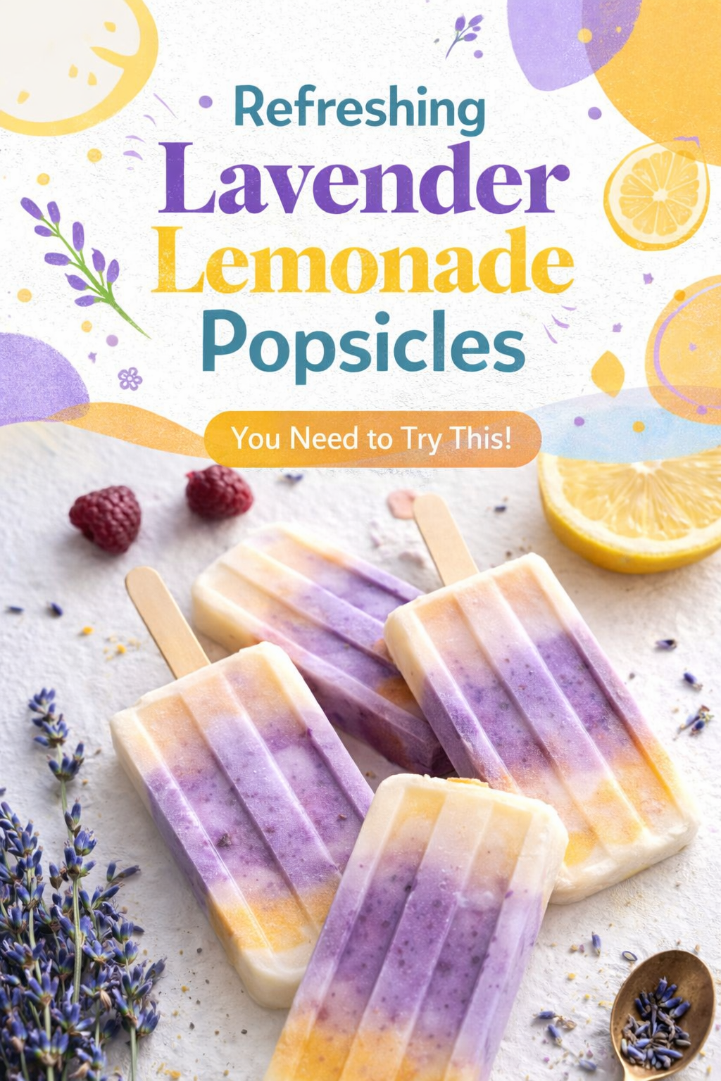 Zesty Lavender Lemonade Popsicle Treats