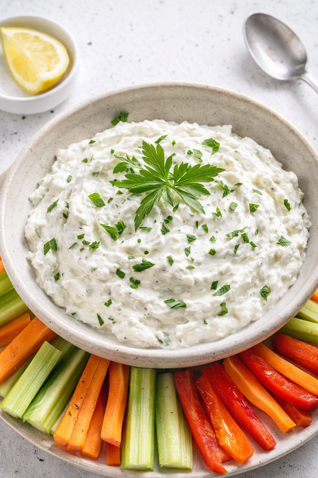 Zesty Lemon Ricotta Protein Dip