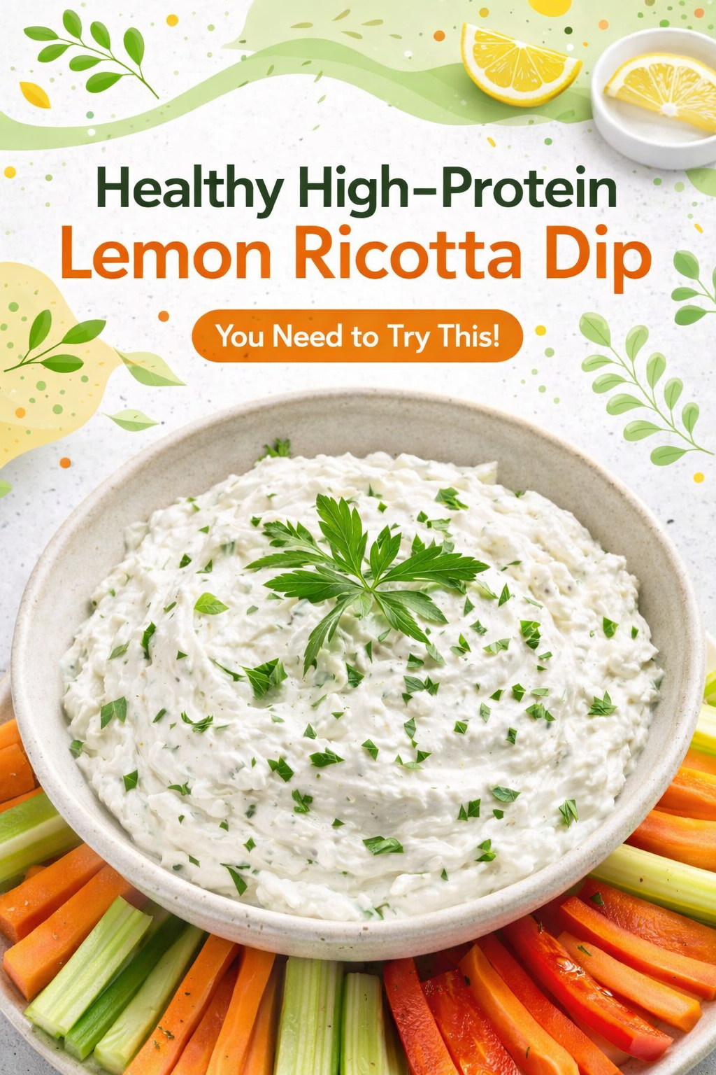 Zesty Lemon Ricotta Protein Dip