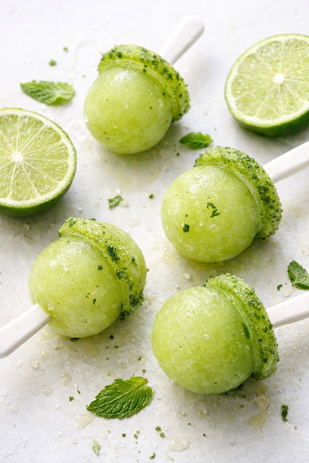 Zesty Mint Lime Frozen Treats